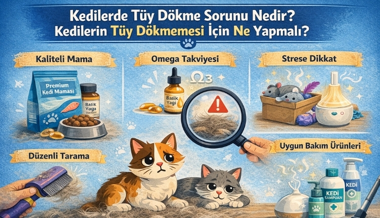 Kedilerde Tüy Dökme Sorunu, Kedilerin Tüy Dökmemesi İçin Ne Yapmalıyız?
